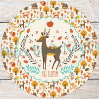 Fall Wreath Signs - Autumn Wreath Sign - Deer Sign - Hello Fall Signs
