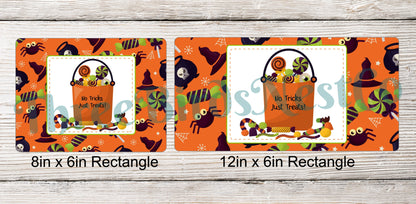 No Tricks, Just Treats Halloween Candy Bag Sign