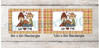 
              Raggedy Dolls Scarecrow Couple Fall Love Sign
            