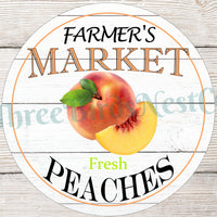 Farmers Market Peaches Sign