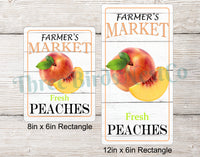 
              Farmers Market Peaches Sign
            