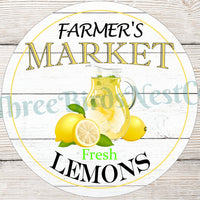 Farmers Market Lemons Sign
