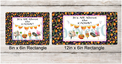 Its All About the Candy Sign - Halloween Signs - Halloween Wreath Signs - Halloween Candy Sign - Caramel Apple Sign