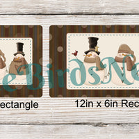 Primitive Snowman Trio Winter Sign