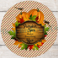 Pumpkin Spice Fall Barrel Sign