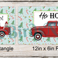 Christmas Truck Signs- Red Truck Sign - Christmas Wreath Signs - Merry and Bright Sign - Santa Sign - Snowman Sign