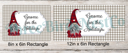Gnome for the Holidays Plaid Gnome Sign