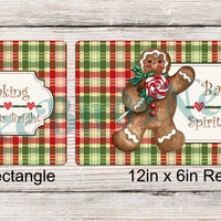 Baking Spirits Bright Christmas Gingerbread Sign