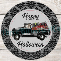 Happy Halloween Skeleton Truck Sign