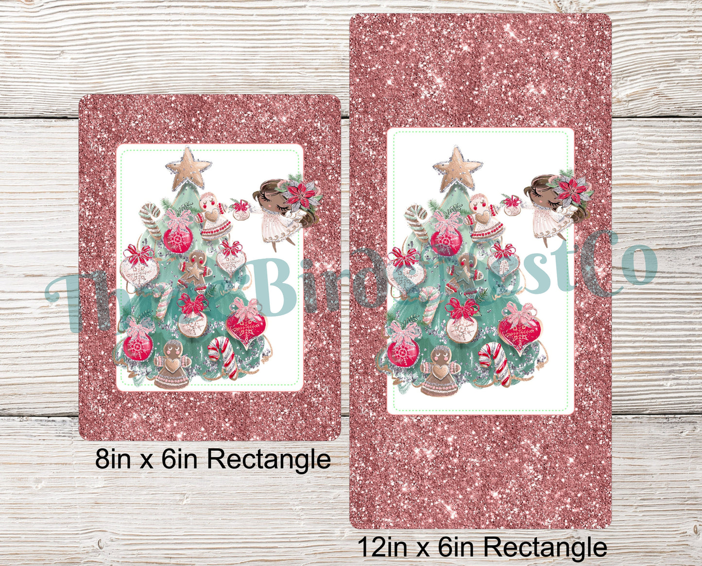 African American Angel and Christmas Tree Sign
