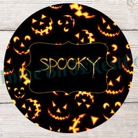 Spooky Glowing Eyes Halloween Sign