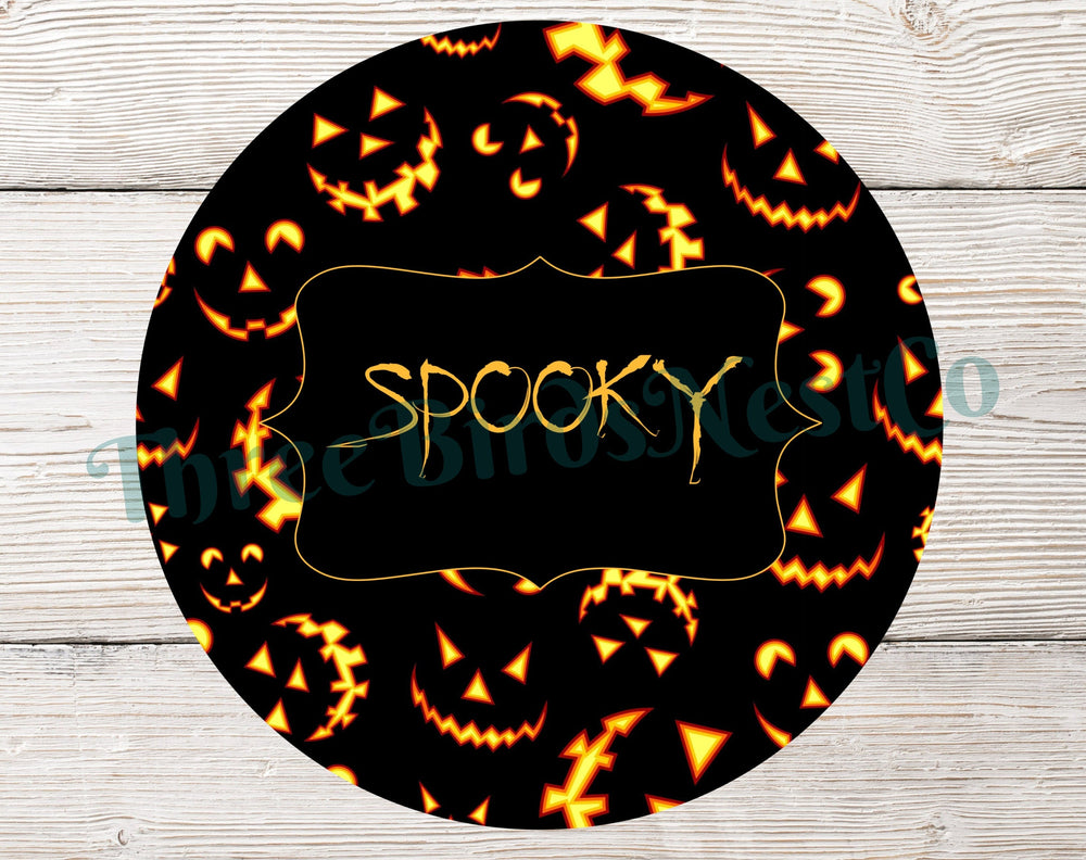 Spooky Glowing Eyes Halloween Sign