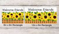 
              Welcome Friends Sign - Sunflower Wreath Sign - Sunflower Sign - Sunflower Decor - Welcome Sign - Sunflower Wreath
            