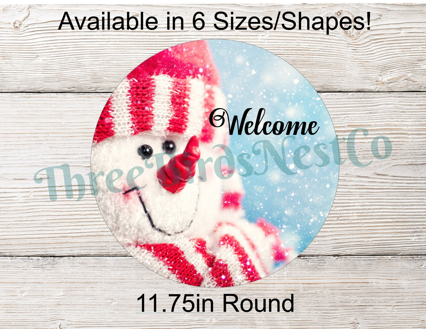 Snowman Sign - Welcome Wreath Sign - Christmas Wreath Signs - Welcome Winter Sign - Christmas Signs - Welcome Wreath Signs