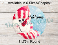 
              Snowman Sign - Welcome Wreath Sign - Christmas Wreath Signs - Welcome Winter Sign - Christmas Signs - Welcome Wreath Signs
            