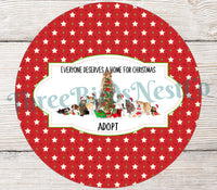 
              Christmas Dog - Christmas Cat - Christmas Wreath Signs - Dog Wreath Signs - Cat Wreath Sign - Rescue Pet - Rescued Dog Signs - Rescue Cat
            