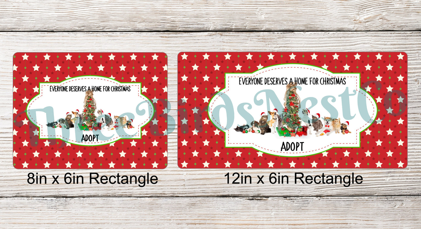 Christmas Dog - Christmas Cat - Christmas Wreath Signs - Dog Wreath Signs - Cat Wreath Sign - Rescue Pet - Rescued Dog Signs - Rescue Cat