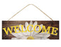 Wood Welcome Sign - Welcome Wreath Sign - Welcome Signs - Daisy Welcome Sign