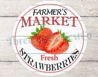 
              Farmers Market Strawberries Sign
            