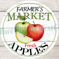 Farmers Market Apples Sign