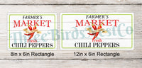 
              Farmers Market Chili Peppers Sign
            