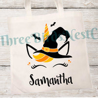 Personalized Halloween Candy Tote Bag- 2 Sizes and Many styles available!