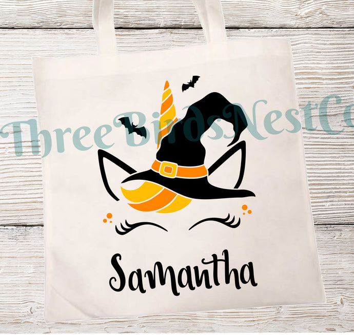 Personalized Halloween Candy Tote Bag- 2 Sizes and Many styles available!