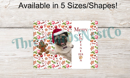 Merry Christmas Pug Dog Sign