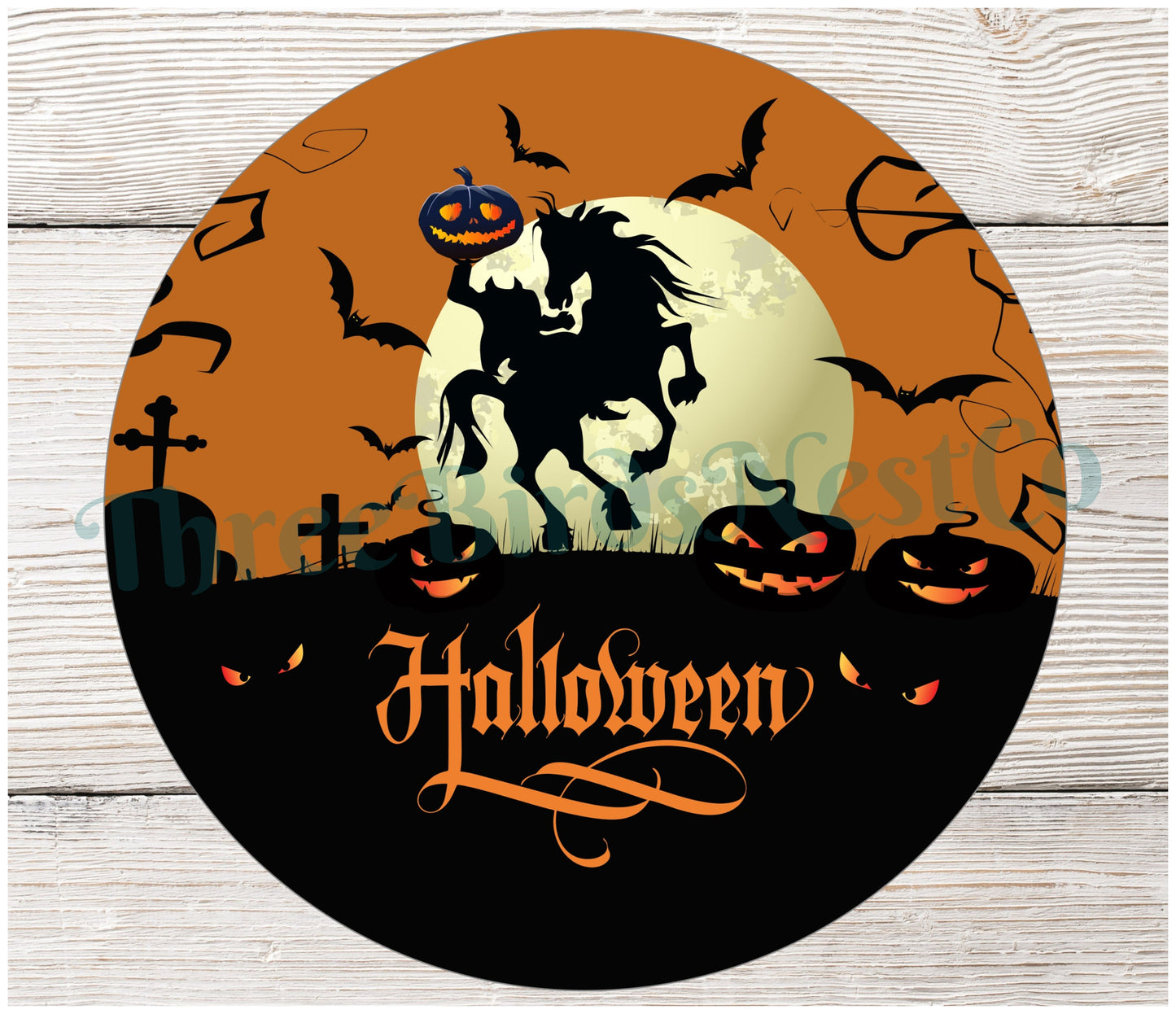 Headless Horseman Halloween Sign