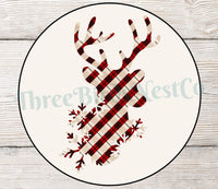 
              Christmas Reindeer - Christmas Wreath Signs - Snowflake Sign - Reindeer Sign - Christmas Signs - Welcome Wreath Signs
            