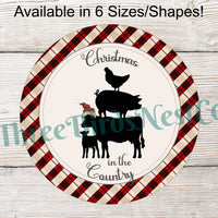Christmas in the Country Farm Animals Sign