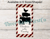 
              Christmas in the Country Farm Animals Sign
            