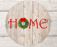 
              Farmhouse Christmas Wreath Home Sign
            