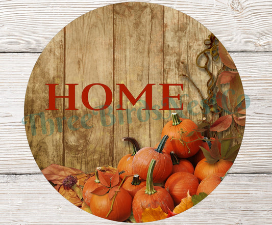 Wood Pumpkins Home Sign