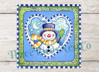 
              Snowman Heart Framed Sign
            