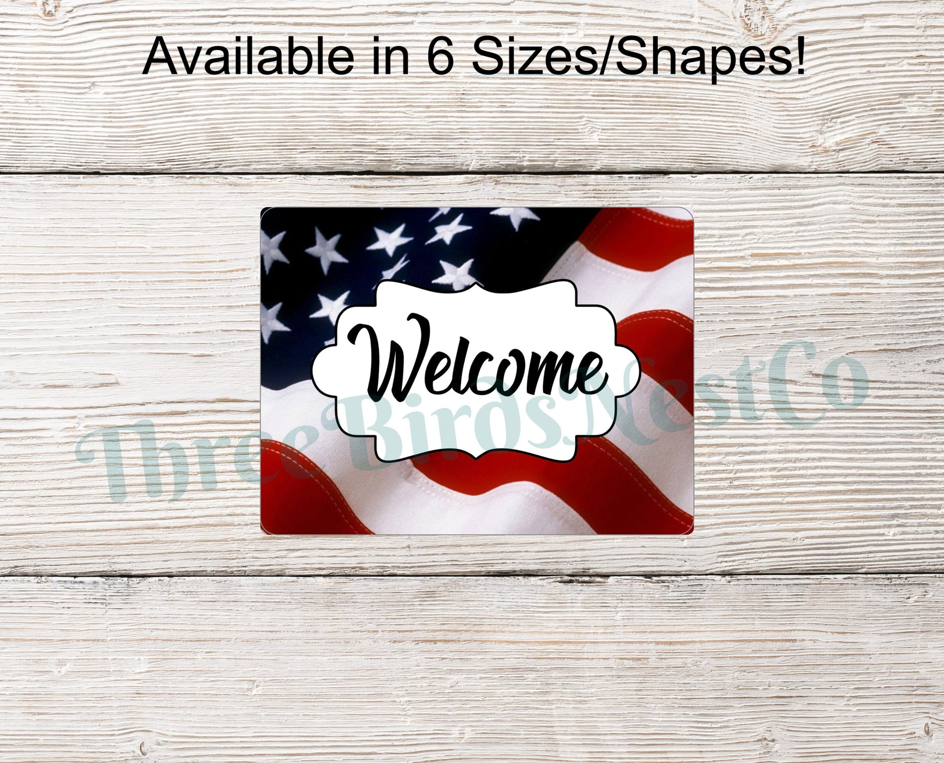 Patriotic Wreath Sign - Welcome Wreath Sign - Patriotic Sign - Patriotic Signs for Wreath - 4th of July Signs - Patriotic Wreath