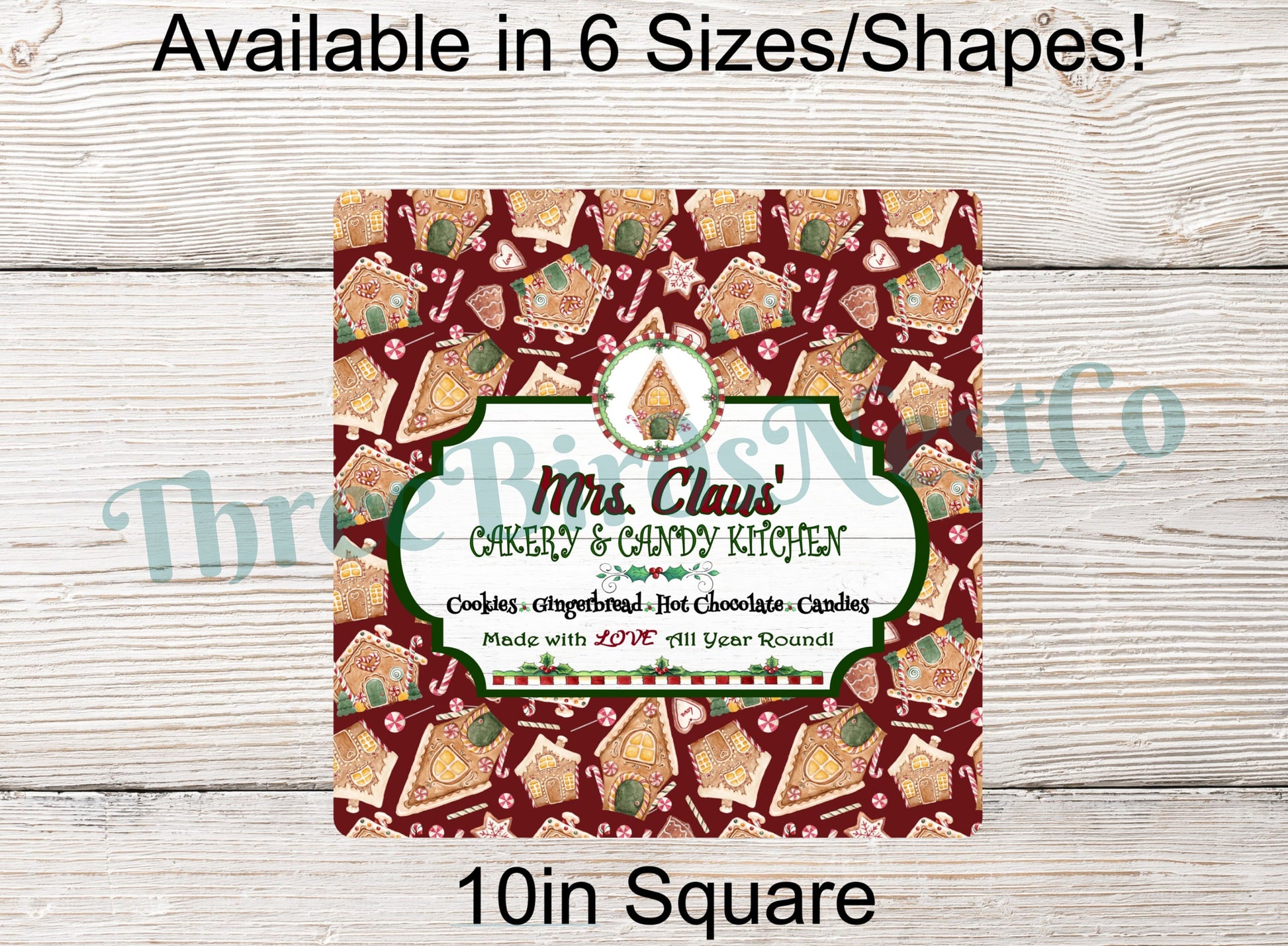 Christmas Wreath Sign - Gingerbread Man Sign - Winter Wreath Signs - Candy Cane Sign - Christmas Signs - Christmas Cookies - Christmas Holly