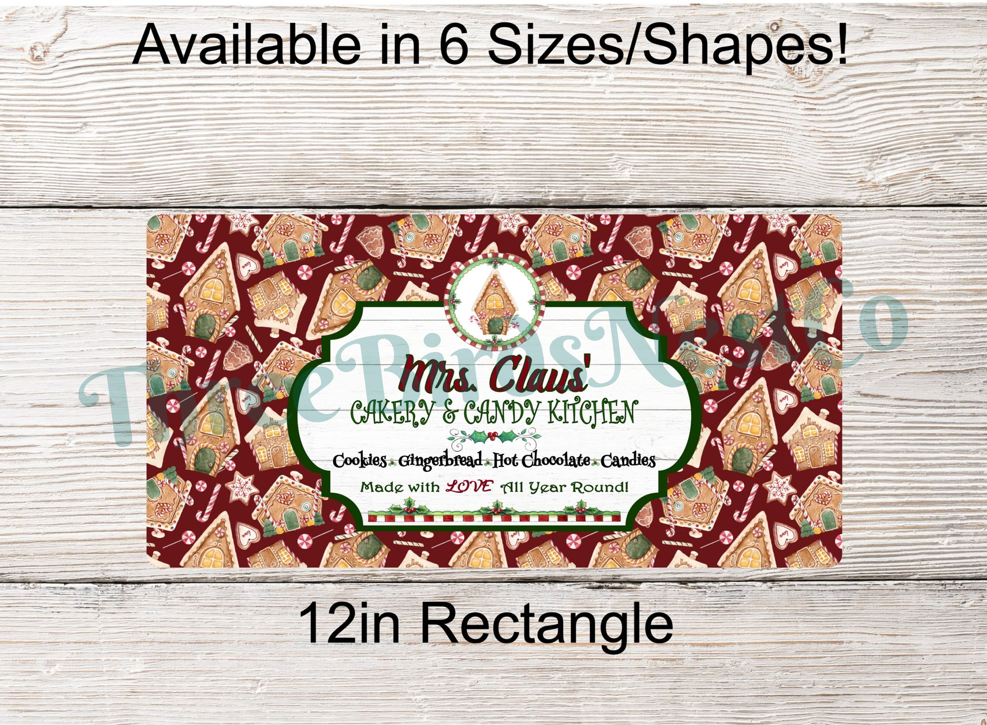 Christmas Wreath Sign - Gingerbread Man Sign - Winter Wreath Signs - Candy Cane Sign - Christmas Signs - Christmas Cookies - Christmas Holly