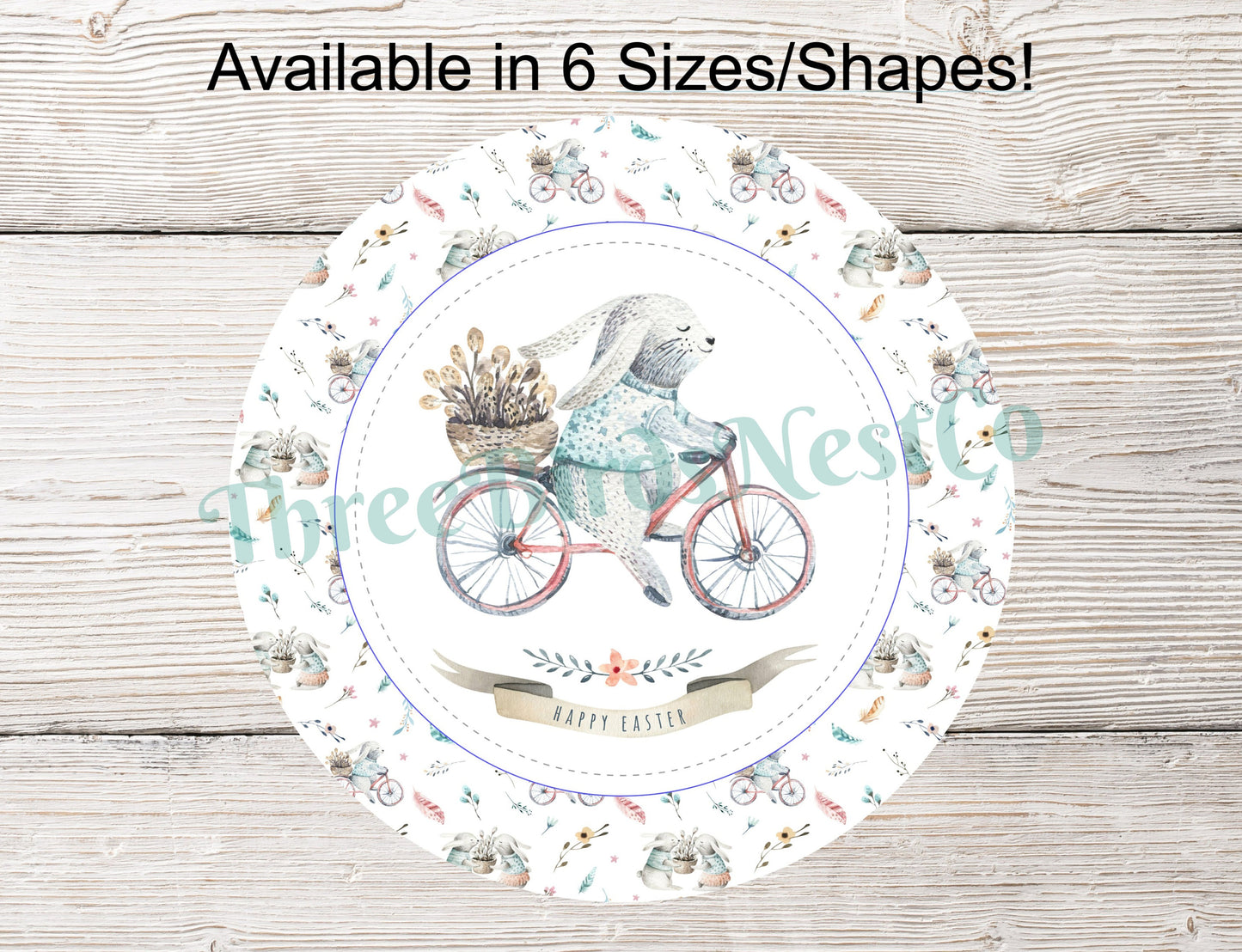 Happy Easter Bunny Bicycle Sign