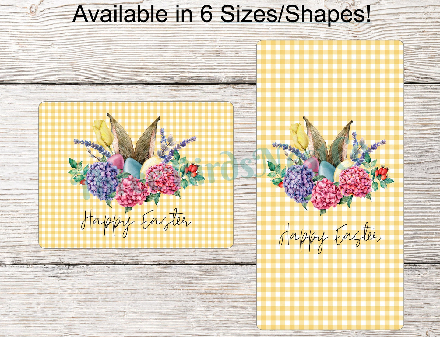 Happy Easter Hydrangea Bunny Ears Sign