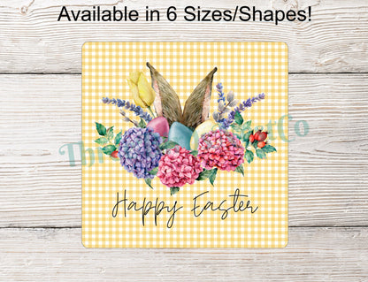 Happy Easter Hydrangea Bunny Ears Sign