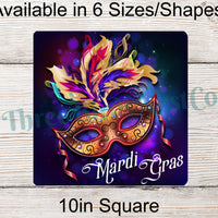 Jeweled Mardi Gras Mask Sign