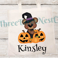 Personalized Halloween Candy Tote Bag - 2 Sizes and Many styles available!