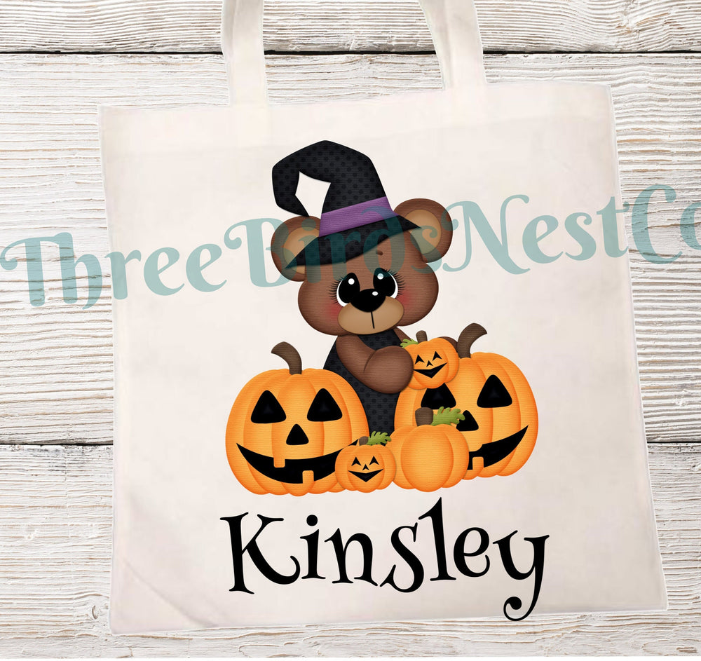 Personalized Halloween Candy Tote Bag - 2 Sizes and Many styles available!