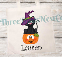 
              Personalized Halloween Candy Tote Bag - 2 Sizes and Many styles available!
            