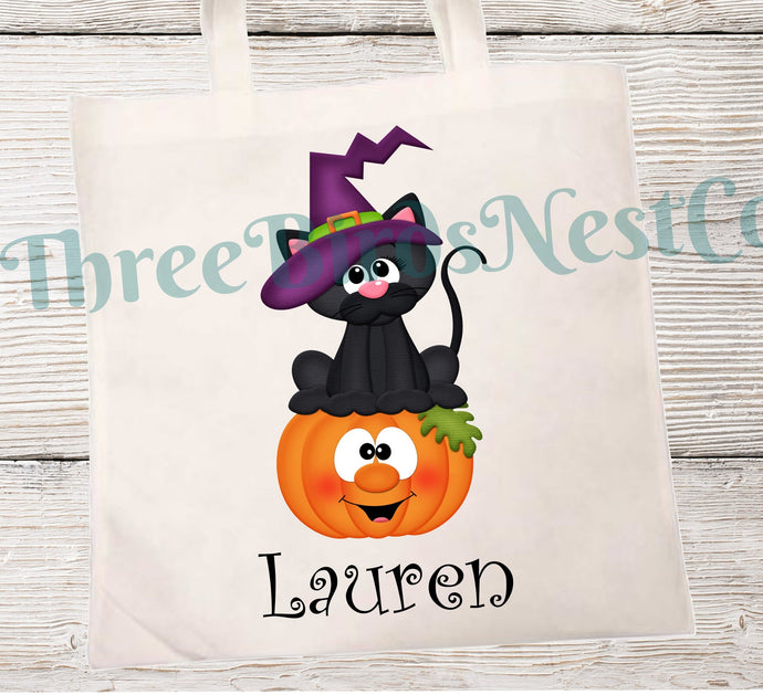 Personalized Halloween Candy Tote Bag - 2 Sizes and Many styles available!