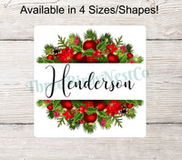 
              Welcome Wreath Sign - Personalized Wreath Signs - Personalized Signs - Christmas Wreath Signs - Welcome to Our Home Sign
            
