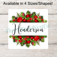 Welcome Wreath Sign - Personalized Wreath Signs - Personalized Signs - Christmas Wreath Signs - Welcome to Our Home Sign