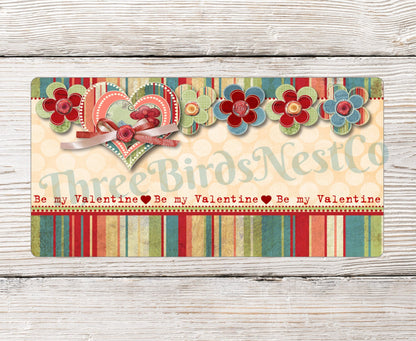 Vintage Floral Valentines Day Card Sign