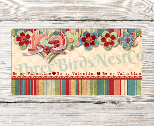 Vintage Floral Valentines Day Card Sign